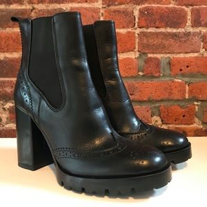 ZARA Black Oxford Boots [Size 7]